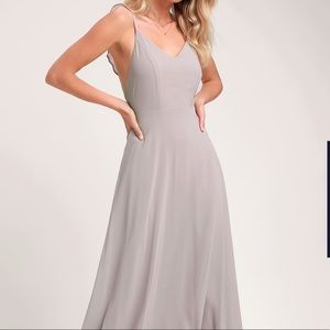 Lulus grey maxi dress